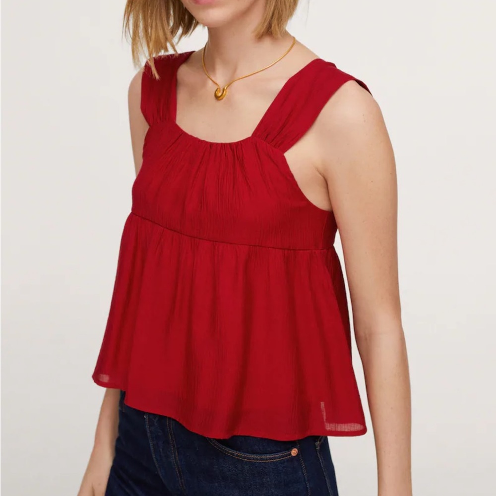 Ruffled strap top - Picture 3 of 5